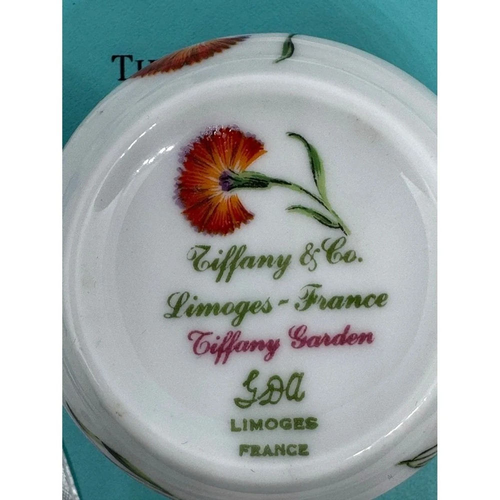 Tiffany & Co. White Orange Floral Butterfly Limoges‎